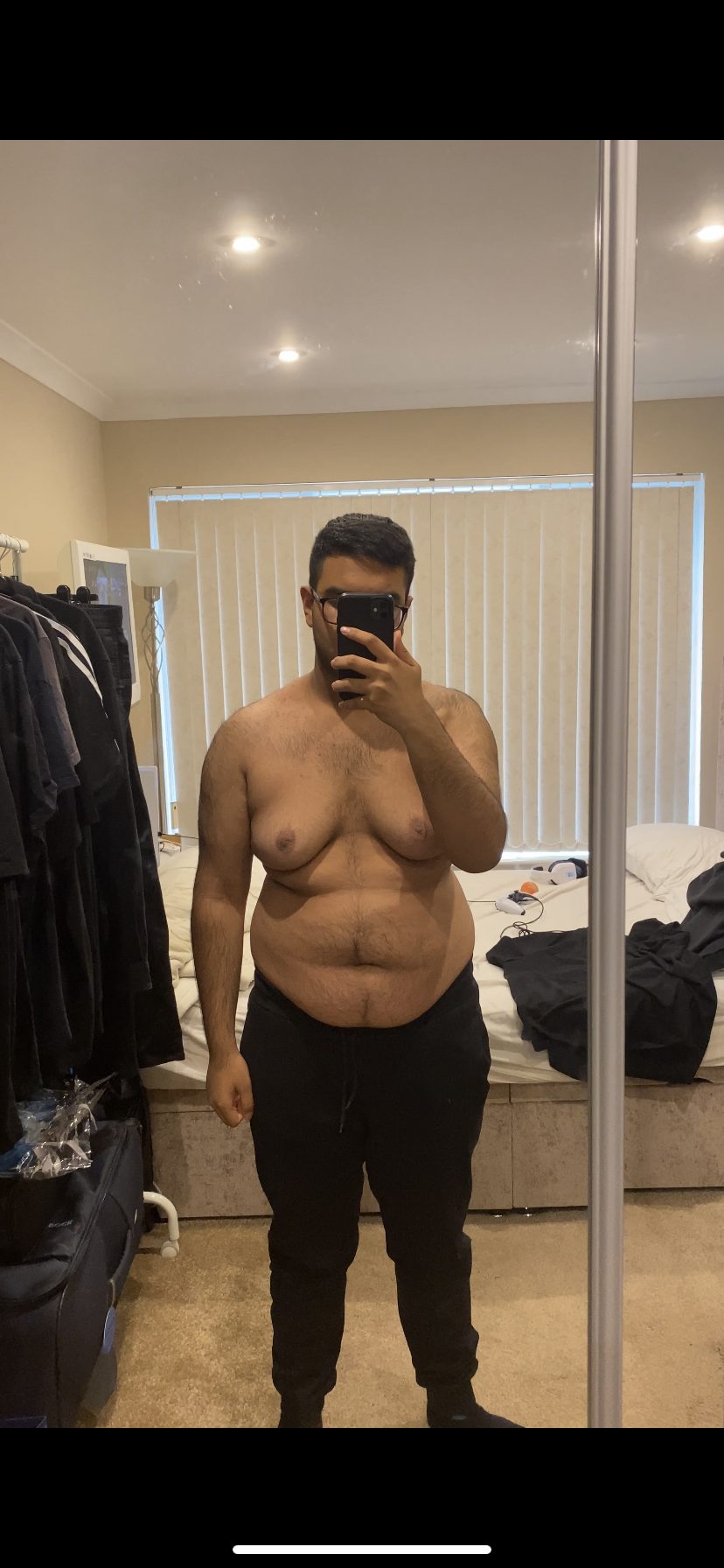 HaroonFit before the transformation, at his heaviest weight